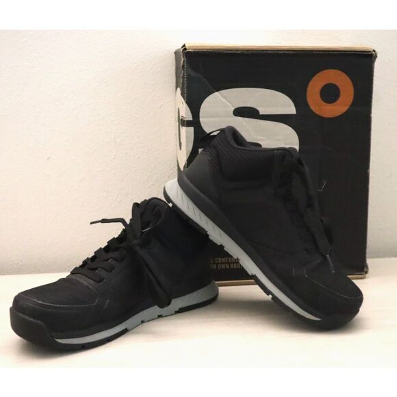 Bogs 78993CT-001 Women Sz 7B Black Sandstone Mid Composite Safety Toe Shoes - Picture 1 of 12